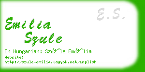 emilia szule business card